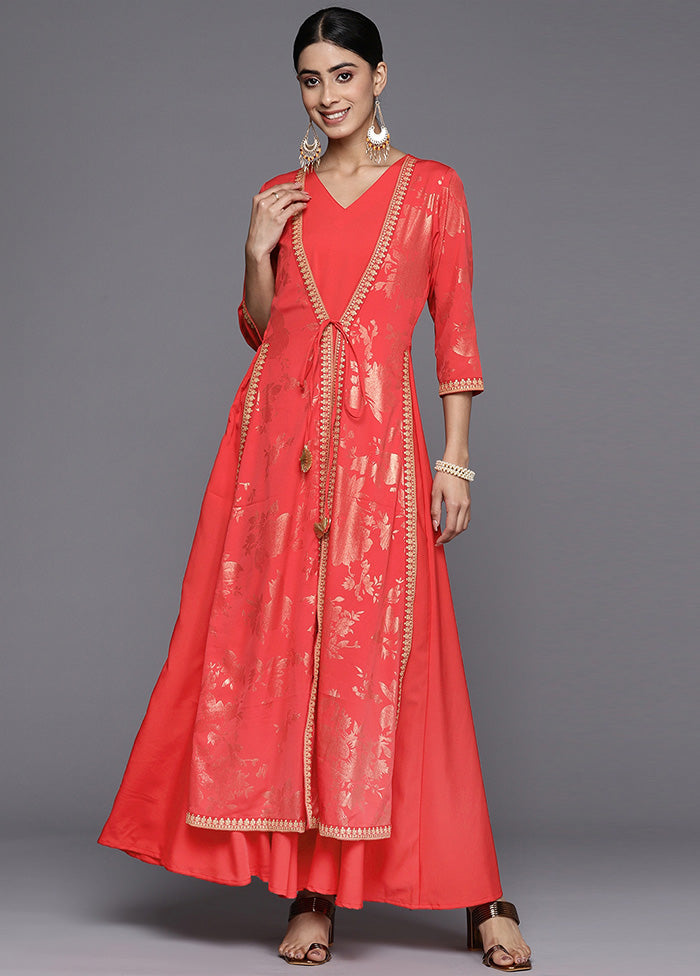 Red Readymade Silk Indian Dress Choice Online