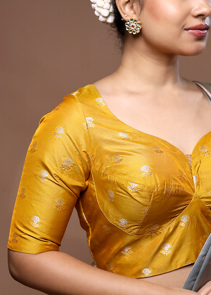 Yellow Brocade Designer Blouse Buy Online Cheap Pice