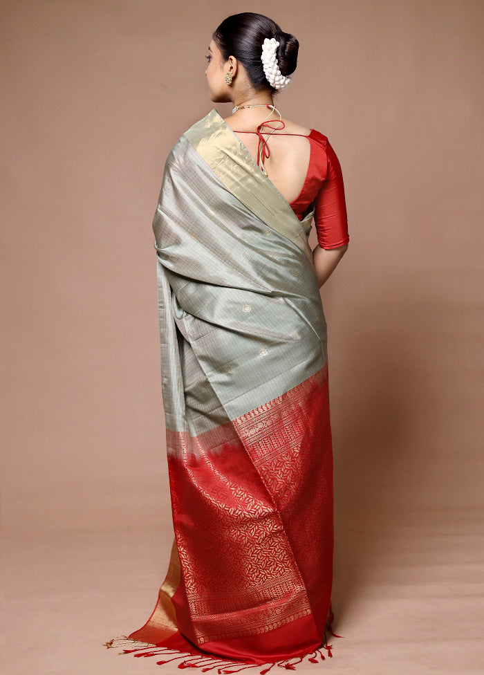 Green Handloom Kanchipuram Pure Silk Saree With Blouse Piece Footlocker Finishline Online