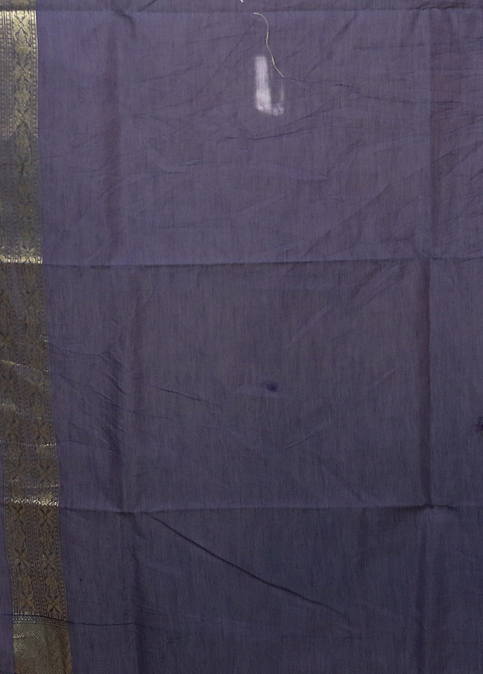 Blue Kora Silk Saree With Blouse Piece Purchase Cheap Pice