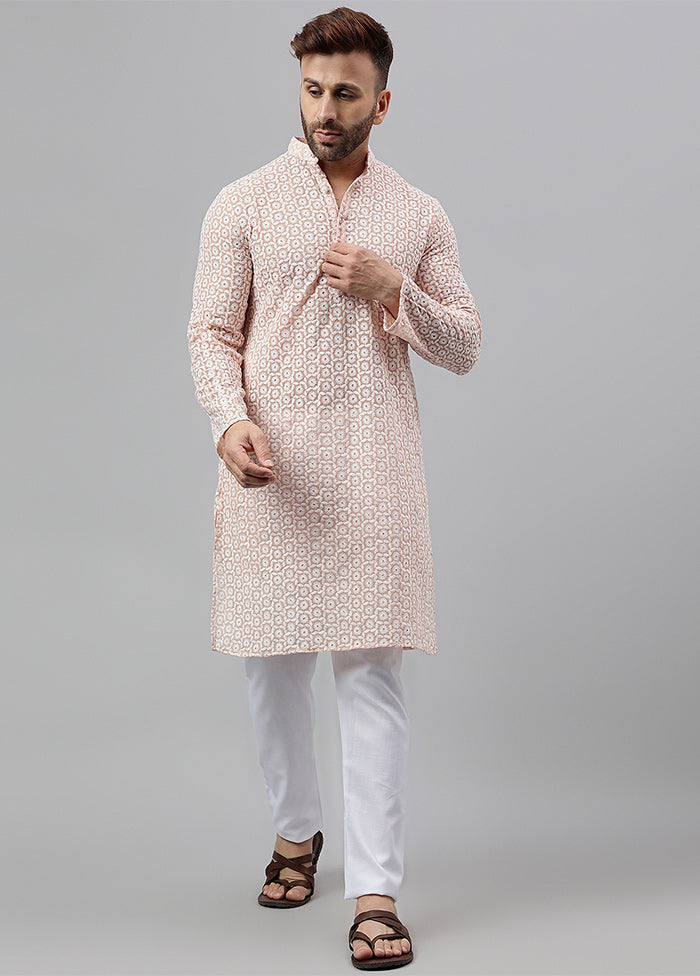 2 Pc pink Viscose Kurta Pajama Set Sale In China