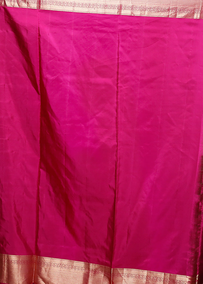 Pink Handloom Kanjivaram Pure Silk Saree With Blouse Piece Outlet Best Place