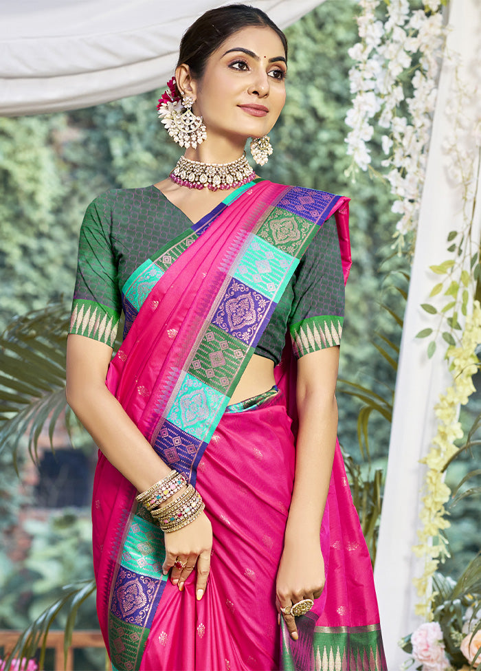 Rani Dupion Silk Saree With Blouse Piece Perfect Cheap Online