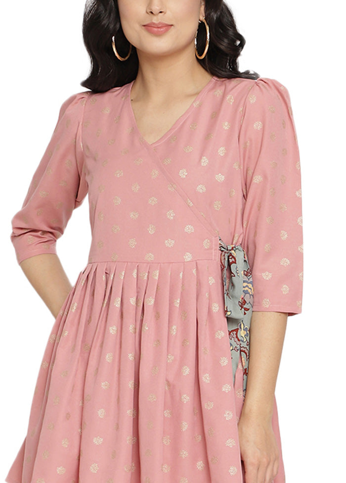 2 Pc Pink Readymade Rayon Tunic Set Buy Cheap Websites