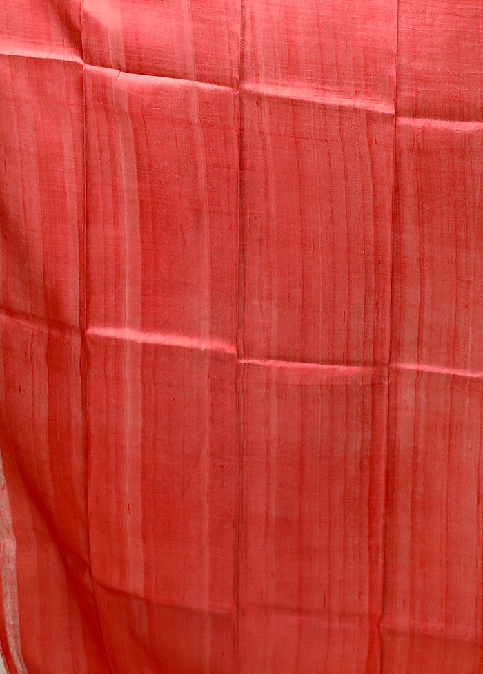 Red Printed Pure Silk Saree Without Blouse Piece Online Shop From China