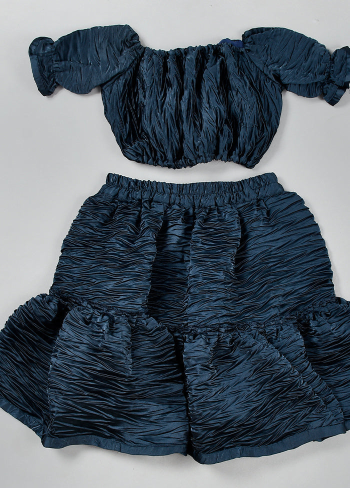 Navy Blue Cotton Tye Dye Skirt Top Official Site Sale Online