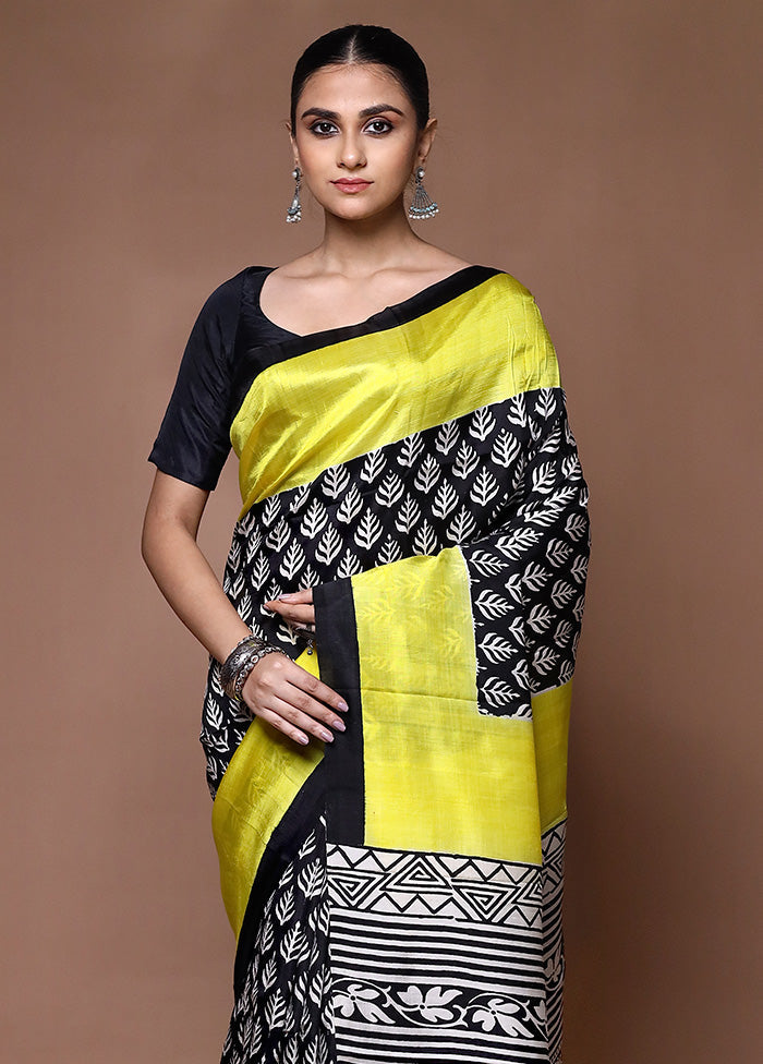 Yellow Printed Pure Silk Saree Without Blouse Piece Websites Cheap Pice