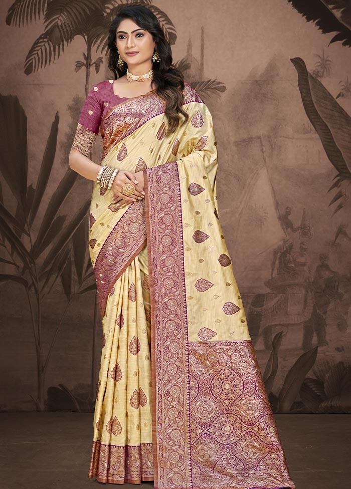 Beige Dupion Silk Saree With Blouse Piece Find Great Cheap Online