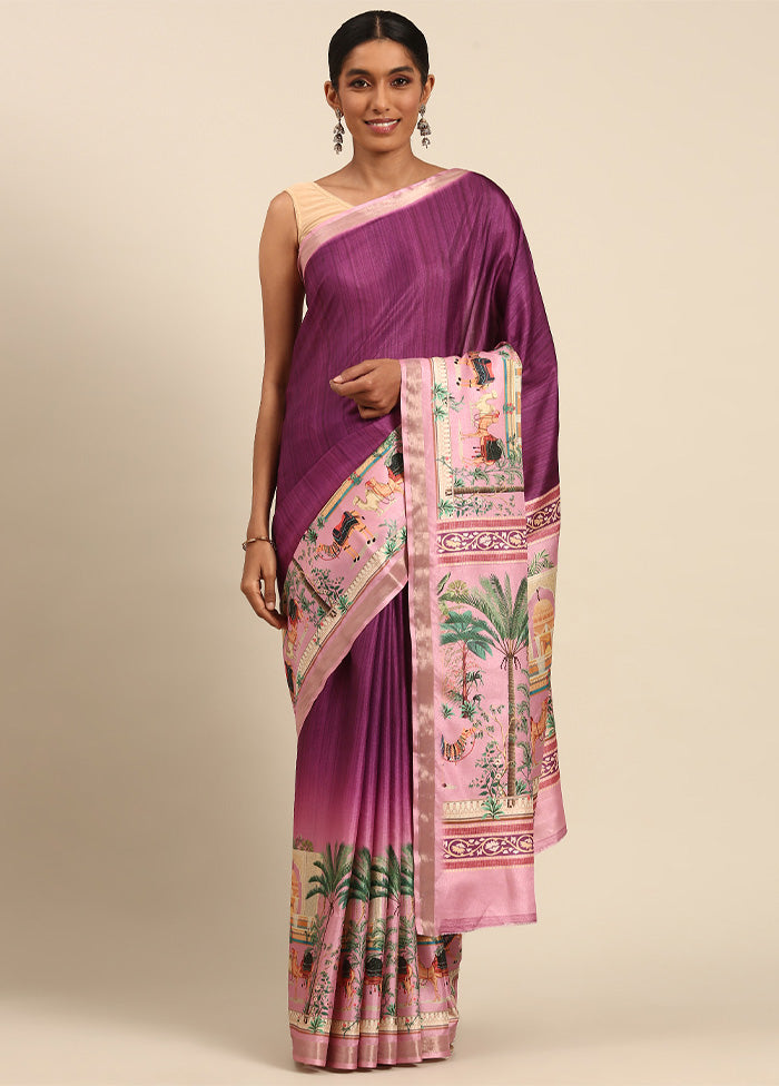 Magenta Cotton Saree With Blouse Piece Outlet Low Pice Fee Shipping