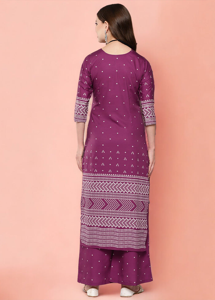 2 Pc Purple Readymade Silk Kurti Set Outlet Websites