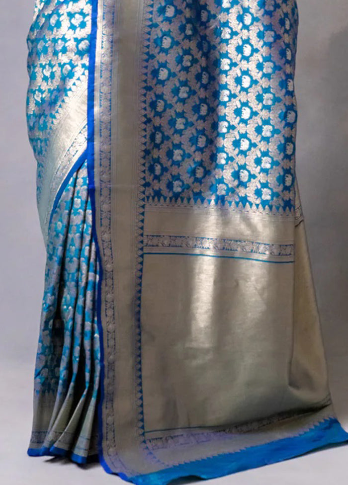 Firoza Banarasi Silk Saree With Blouse Piece Cheap Low Cost