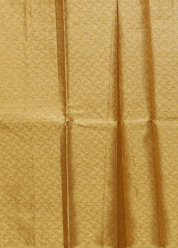 Yellow Tissue Silk Saree With Blouse Piece Outlet Clearance