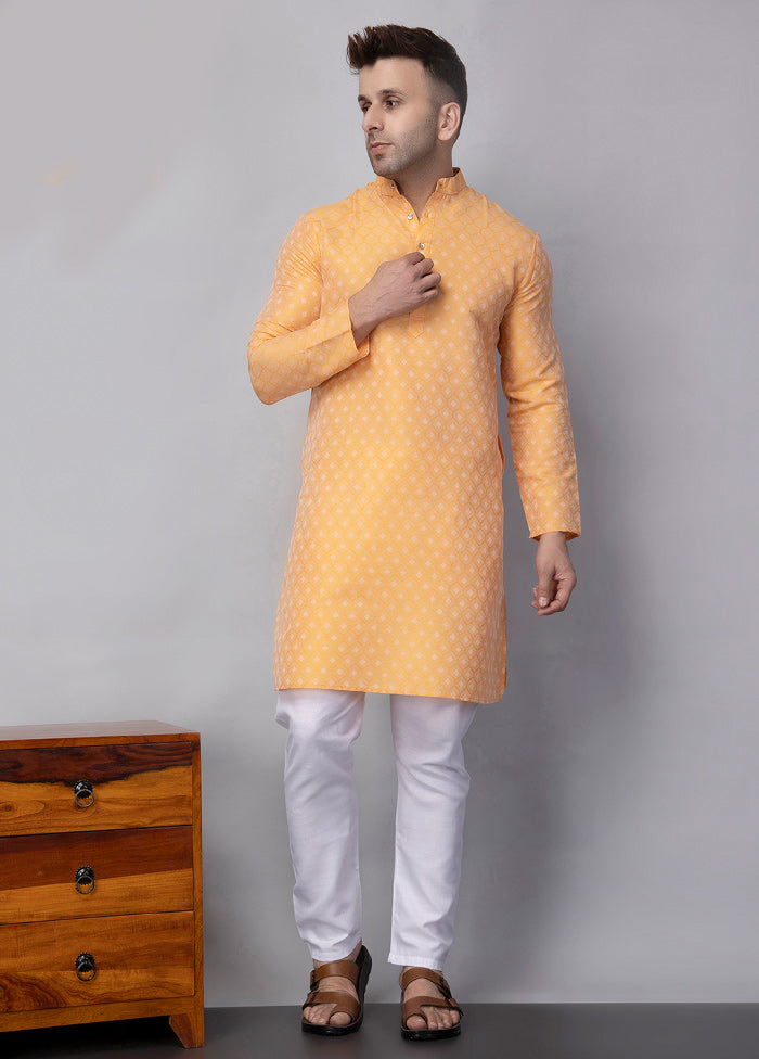 2 Pc Lemon Viscose Kurta Pajama Set Clearance Big Sale