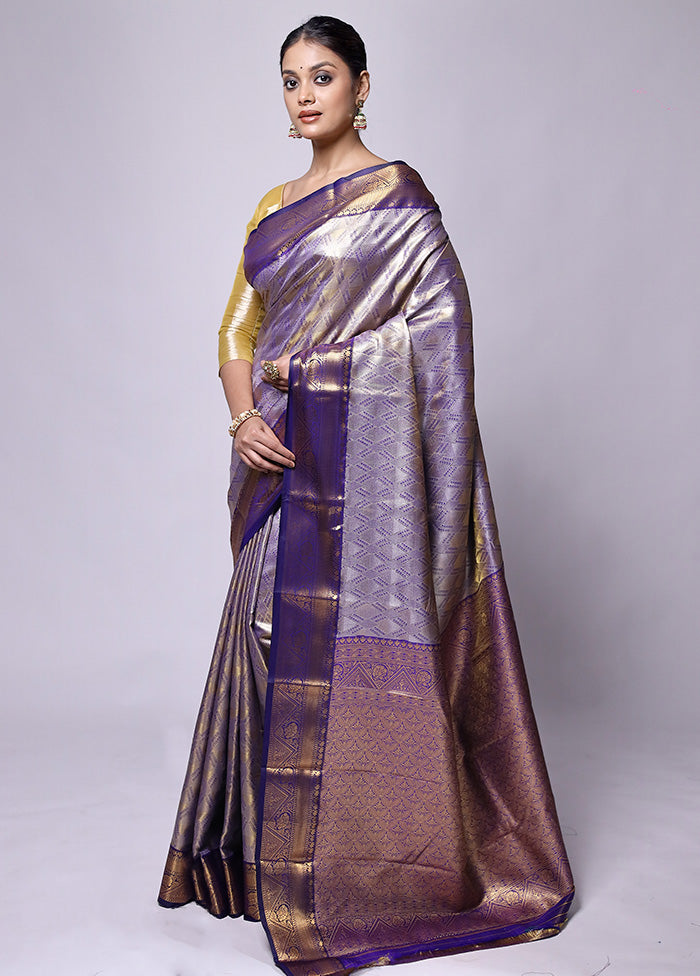 Purple Dupion Silk Saree With Blouse Piece Discount Official Site