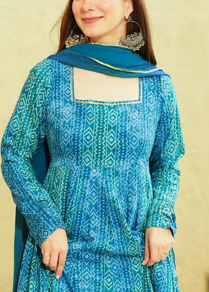 Blue Readymade Georgette Indian Dress Clearance Explore