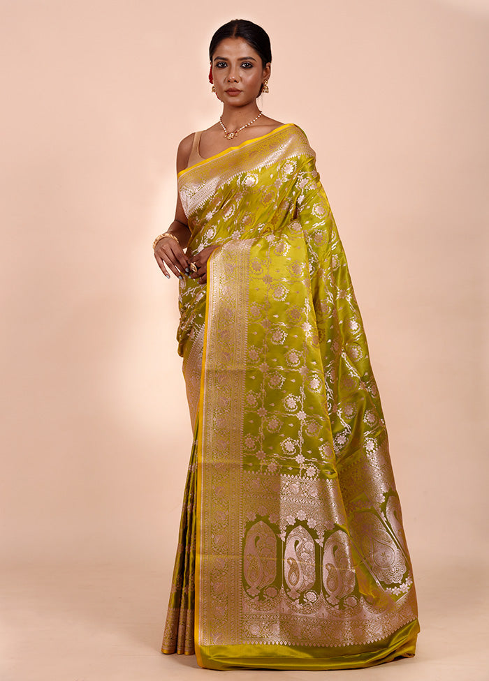 Green Katan Silk Saree With Blouse Piece Latest Collections Cheap Pice