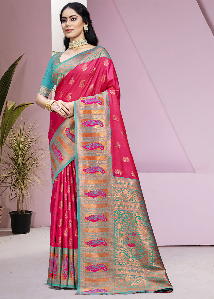 Rani Dupion Silk Saree With Blouse Piece Free Shipping For Nice