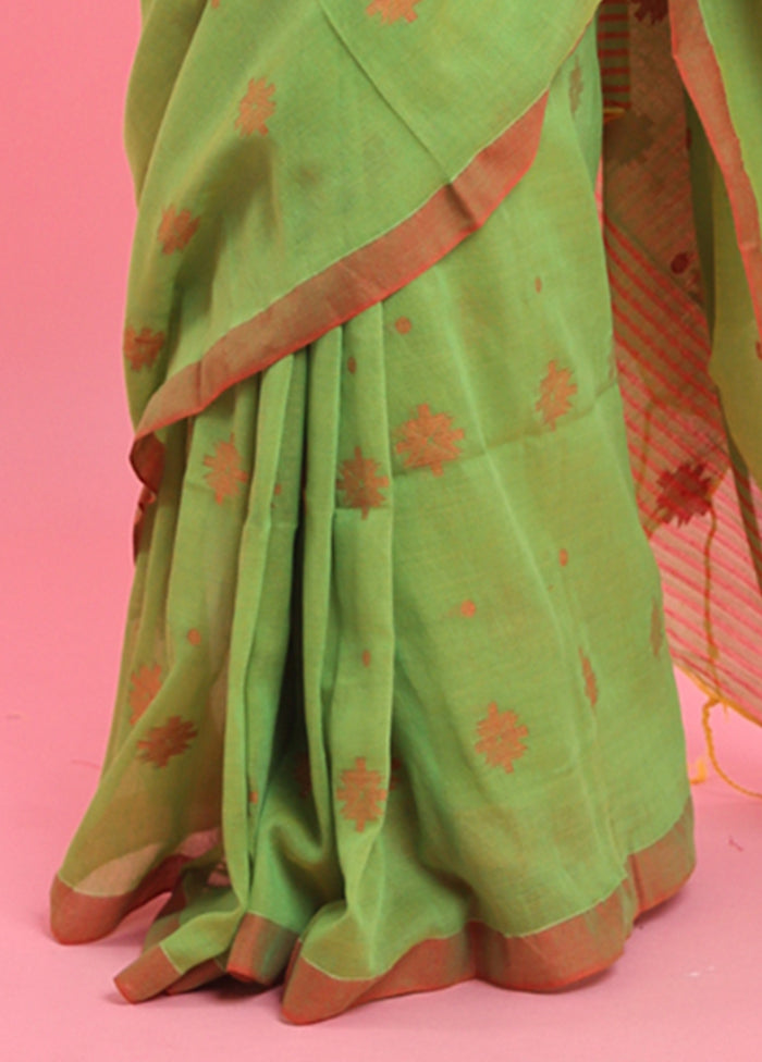 Light Green Cotton Saree With Blouse Piece Sale Manchester