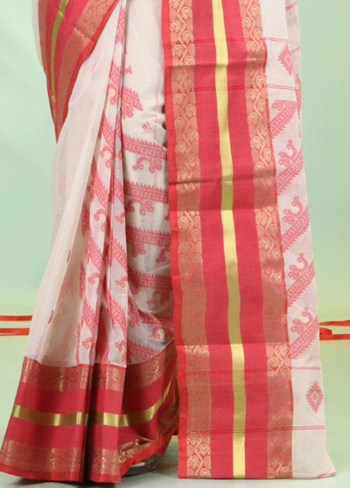 Beige Pure Cotton Paisley Woven Saree Without Blouse Piece Cheap Outlet Store