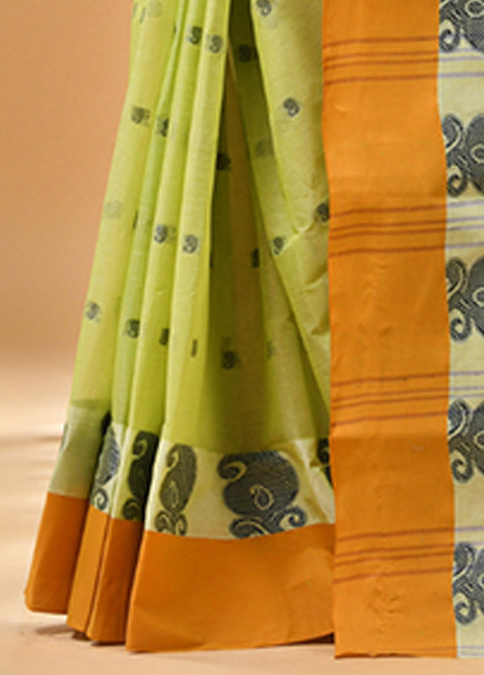 Yellow Cotton Woven Work Saree Without Blouse Piece Discount In China