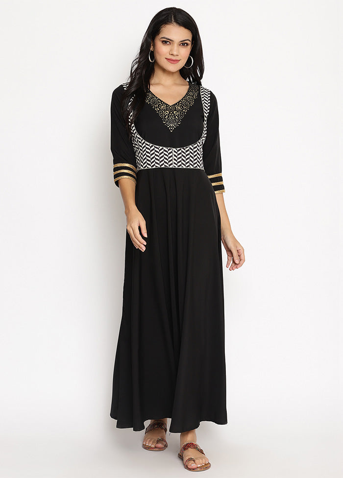 Black Readymade Silk Indian Dress Outlet Where Can You Find