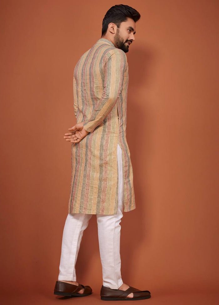 Multicolor Silk Kurta And Pajama Set Free Shipping Huge Surprise