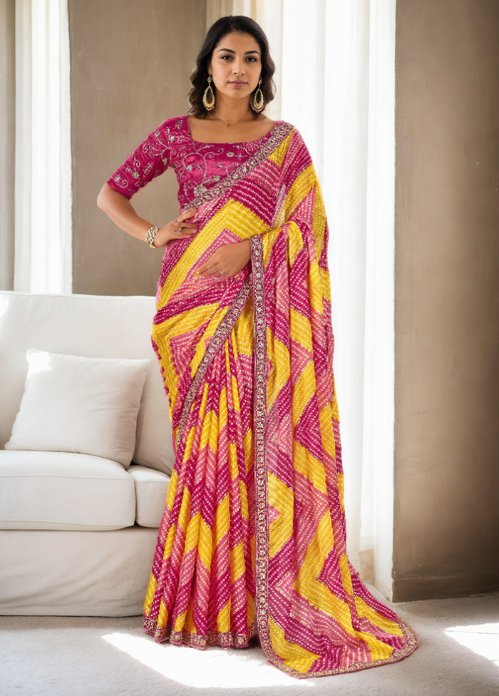 Multicolor Spun Silk Saree With Blouse Piece Buy Cheap How Much