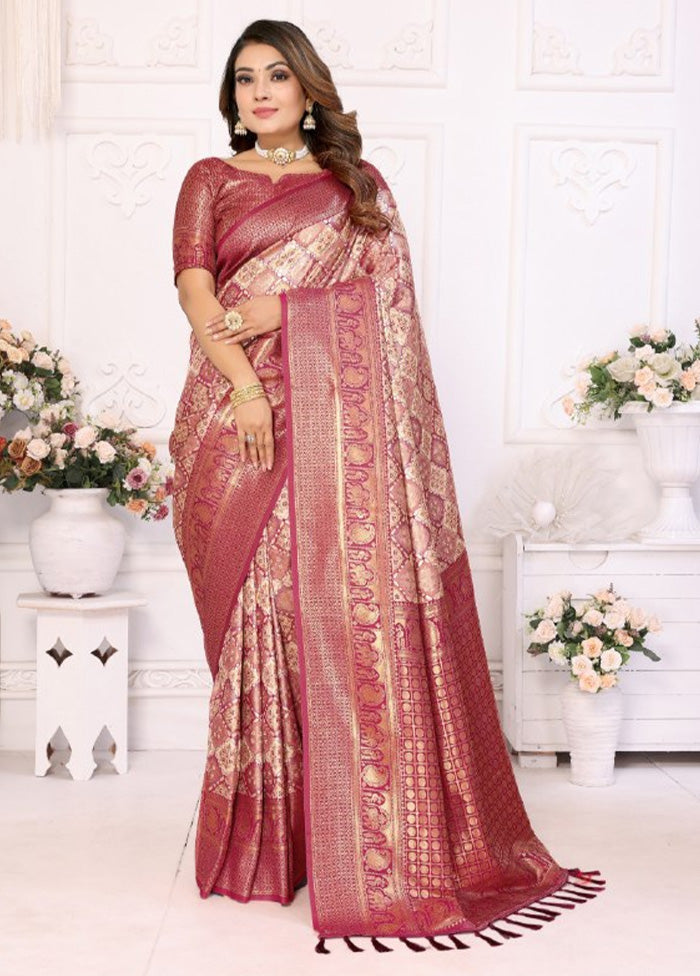 Cream Banarasi Silk Saree With Blouse Piece Outlet Wiki