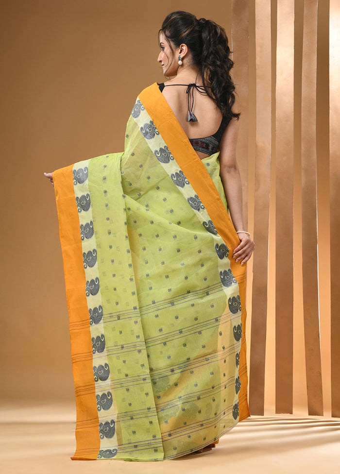 Yellow Cotton Woven Work Saree Without Blouse Piece Discount In China