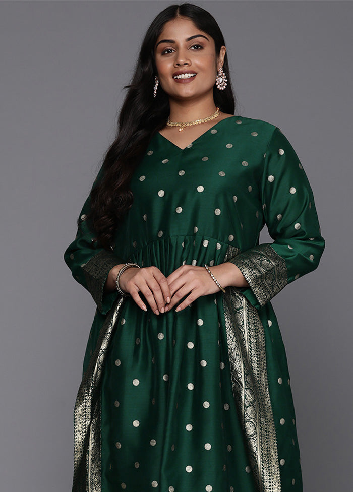 2 Pc Green Readymade Chanderi Kurti Set Pay With Paypal Cheap Online