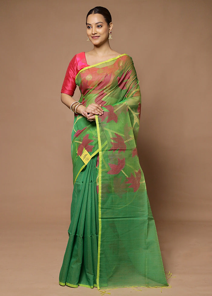 Green Matka Silk Saree With Blouse Piece Sale Visit