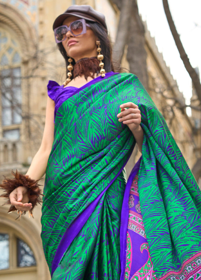 Multicolor Satin Silk Saree With Blouse Piece Free Shipping Inexpensive