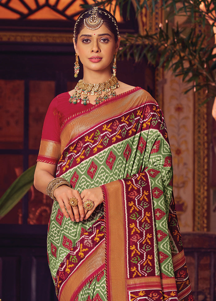 Green Spun Silk Saree With Blouse Piece Clearance Wiki