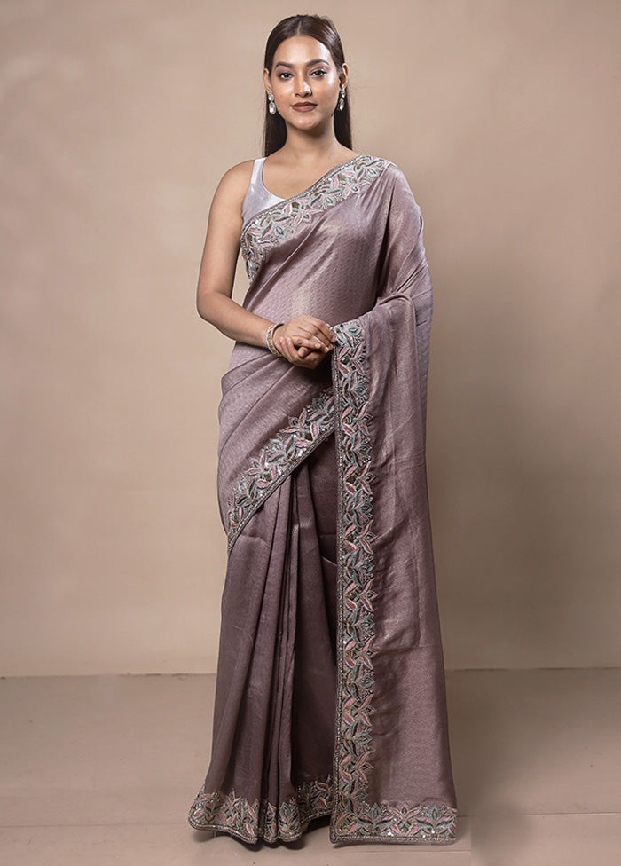 Pink Silk Saree With Blouse Piece Cheap Sale The Cheapest