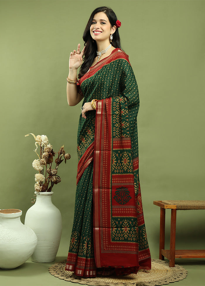 Green Dupion Silk Saree With Blouse Piece Best Seller For Sale