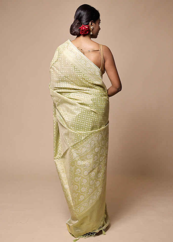 Green Tissue Silk Saree With Blouse Piece Free Shipping Eastbay