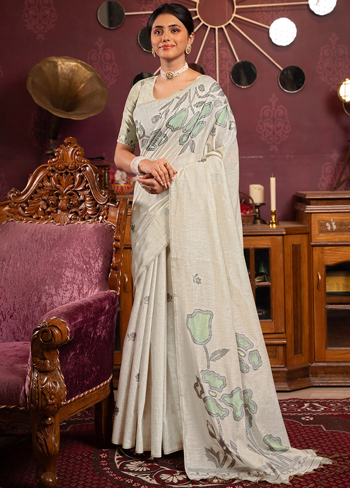 Sea Green Pure Cotton Saree With Blouse Piece Free Shipping Geniue Stockist