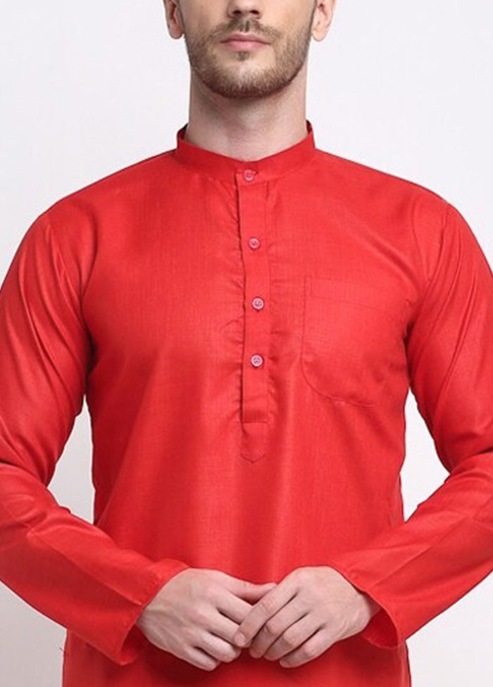 Red Cotton Kurta And Pajama Set 2025 Newest Cheap Online