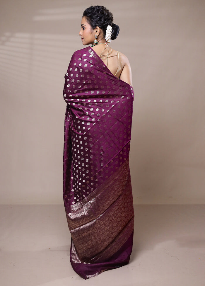 Purple Dupion Silk Saree With Blouse Piece Quality Free Shipping Outlet