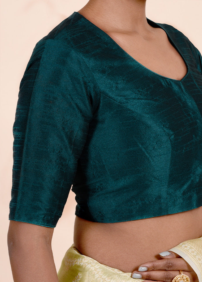 Teal Green Dupion Silk Designer Blouse Buy Cheap Outlet Locations