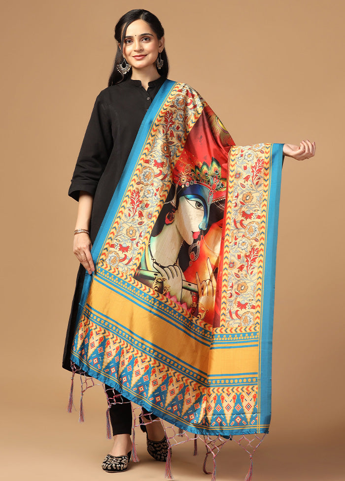 Orange Art Silk Dupatta Exclusive Online