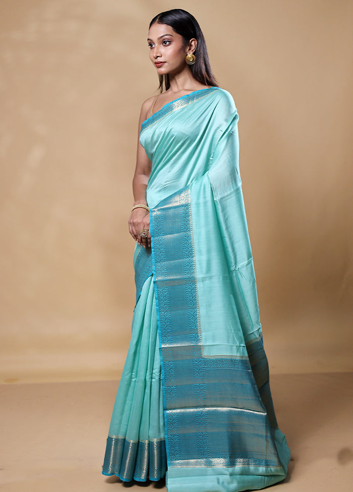 Blue Handloom Dupion Pure Silk Saree With Blouse Piece Discount Cost