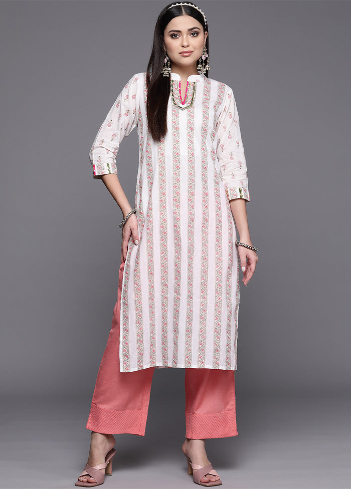 Off White Pure Readymade Cotton Kurti Footaction Online