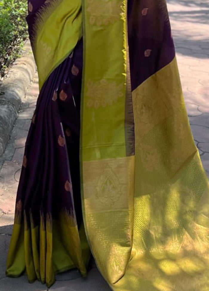 Multicolor Banarasi Silk Saree With Blouse Piece Sale Cheap Pice