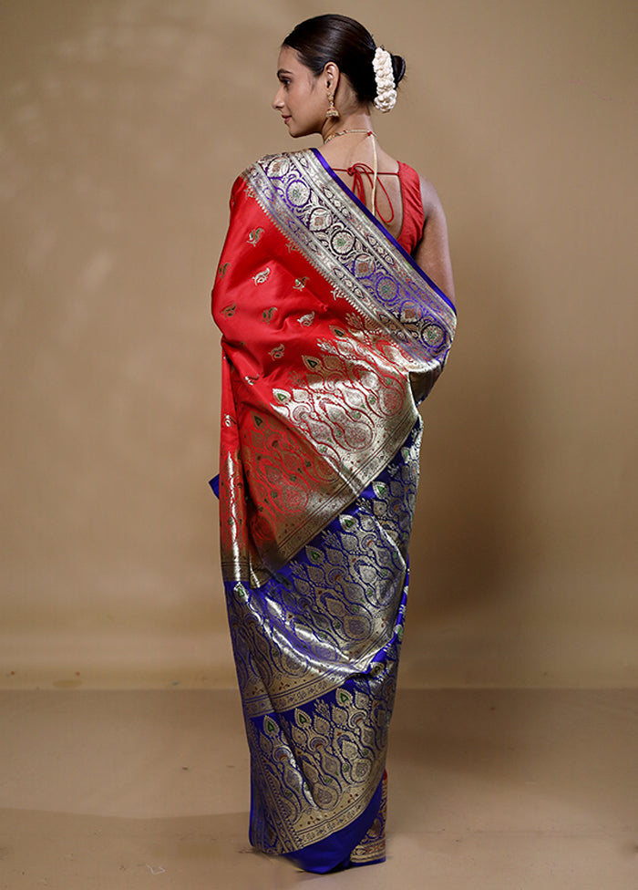 Pink Banarasi Silk Saree With Blouse Piece Store Sale Online