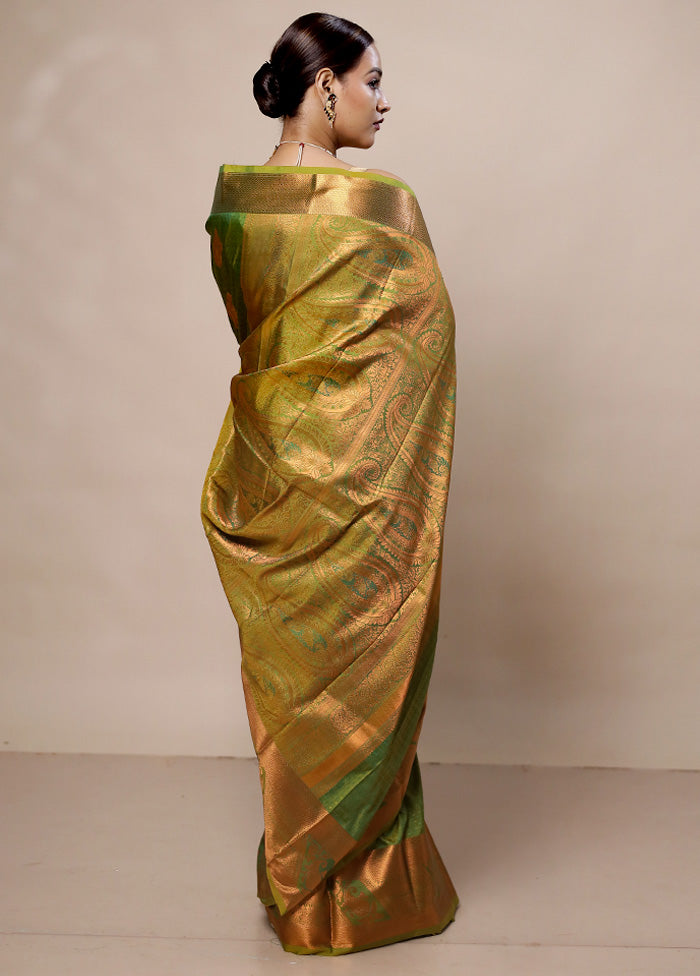 Green Kanjivaram Silk Saree With Blouse Piece Clearance Tumblr