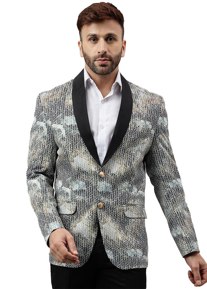 Multicolor Viscose Printed Blazer Discount Low Cost