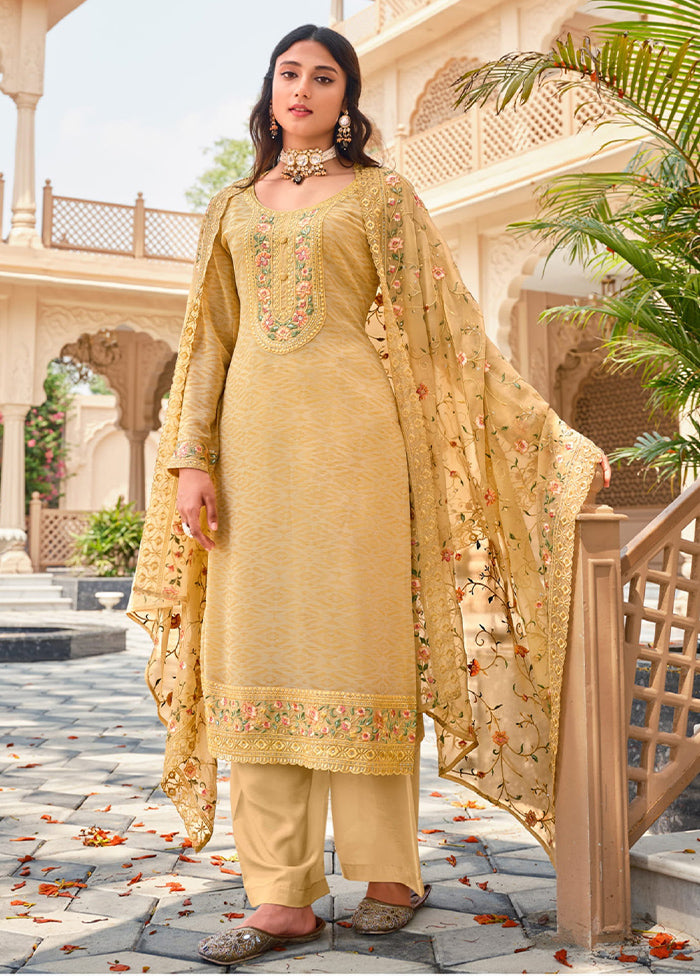 3 Pc Chiku Semi Stitched Georgette Suit Set Clearance Pre Order