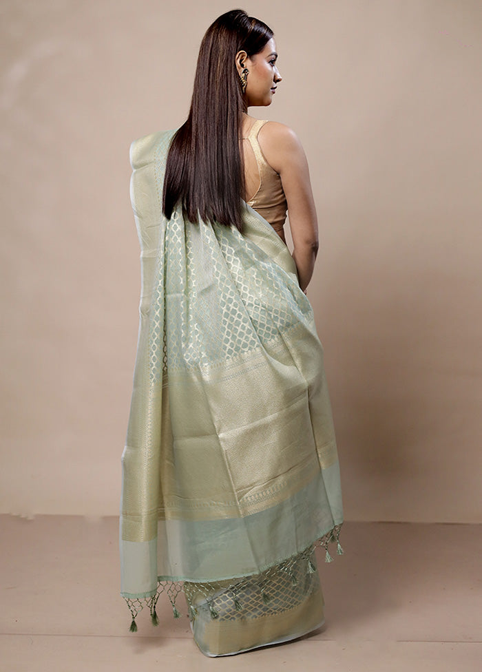 Green Kora Silk Saree With Blouse Piece Largest Supplier Online