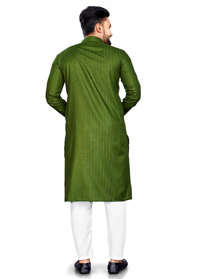 Mehendi Pure Cotton Kurta And Pajama Set Outlet Best Seller